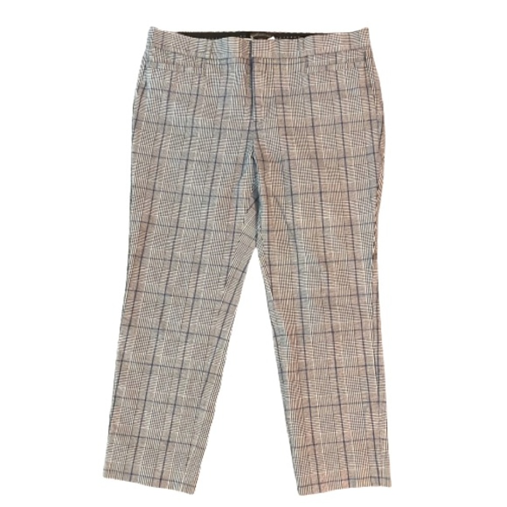 Banana Republic plaid houndstooth cropped pants